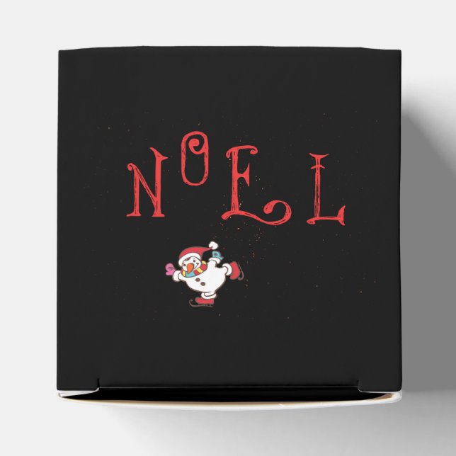 NOEL with Skating Snowman Favor Box (Top)