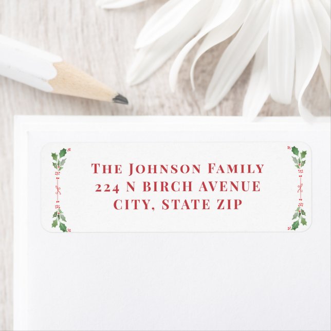 NoëlFeuillage vert et rouge (En situation)