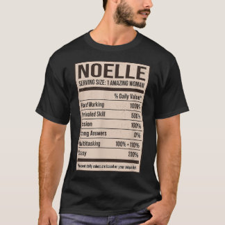 Noelle Nutrition Facts Name Nickname Alias Title F T-Shirt