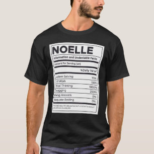 Noelle Nutrition Information  Problem Solving Hard T-Shirt
