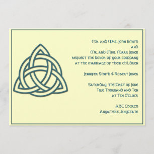 Noeud celtique dans le faire-part de mariage en