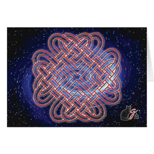 Noeud d'amour celtique galactique (Devant horizontal)
