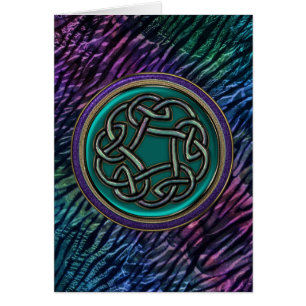 Noeud de Celtic en métal de vert de jade