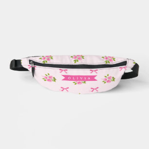 Nœud Floral Féminin Coquette Rose Personnalisé