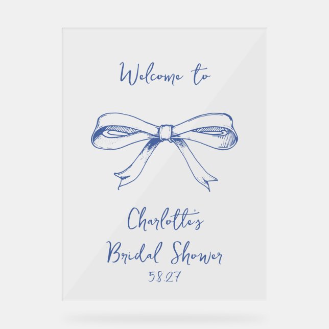 Noeud Papillon Coquette Bleu Mariage Script Main L (Recto)