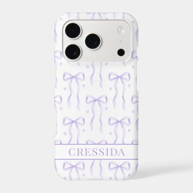 Nœuds Coquette Violets Monogrammés (Verso)