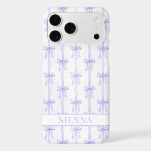 Nœuds Coquette Violets Monogrammes Rayés