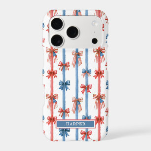 Nœuds et Rayures Patriotiques Monogrammés