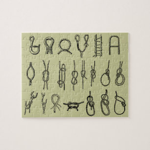 Noeuds, s'accrocher, sûr, cravates, puzzle