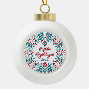 Noflike Krystdagen, West Frisian Merry Christmas Ceramic Ball Christmas Ornament