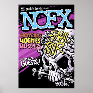 NOFX Final Tour REPRODUCTION Gig Poster Matte  Art