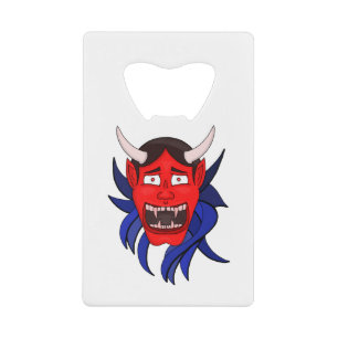 Noh Theater Hannya Japanese Credit Card Bottle Opener