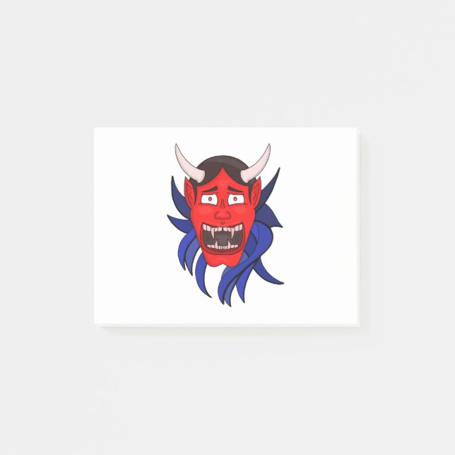 Noh Theater Hannya Japanese Post-it Notes (Front)
