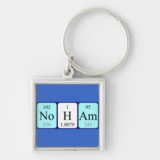 Noham periodic table name keyring (Front)