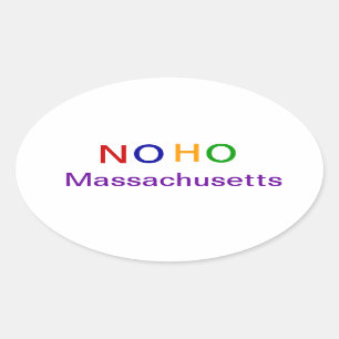 NOHO Massachusetts Oval Sticker