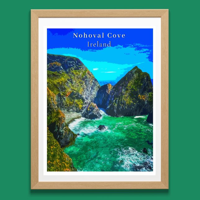 Nohoval Cove Cork Ireland Retro Style Poster (Creator Uploaded)