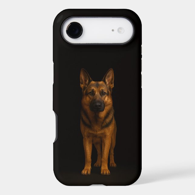 Noir 4 Luxe iPhone 17 Air, Chien Berger Allemand (Verso)
