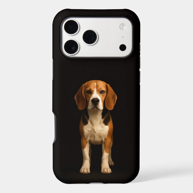 Noir 4 Luxe iPhone 17 Pro Max, Beagle Gentil (Verso)