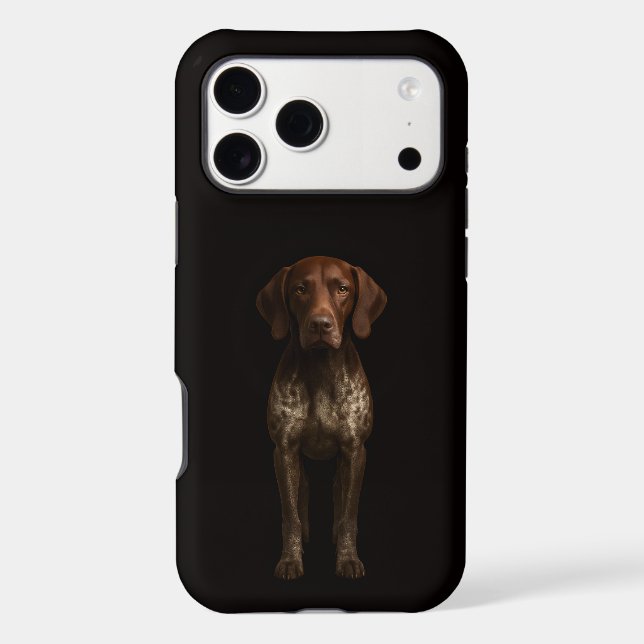 Noir 4 Luxe iPhone 17 Pro Max, Pointer Allemand (Verso)
