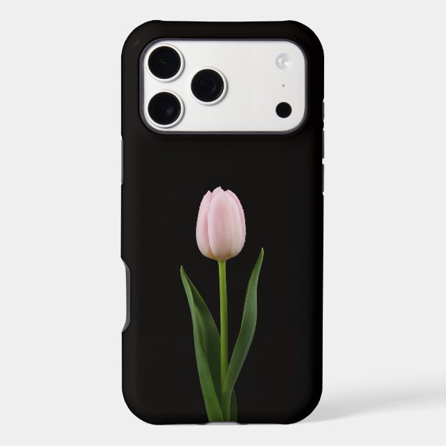 Noir 4 Luxe iPhone 17 Pro Max, Tulipe Rose Tendre (Verso)