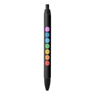 Noir 7 Stylo d'encre noire Chakras