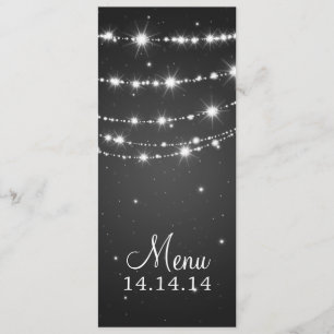 Noir à chaînes de scintillement de menu élégant de