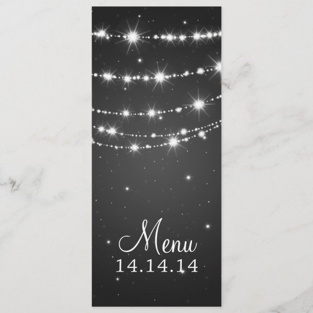 Noir à chaînes de scintillement de menu élégant de (Devant)