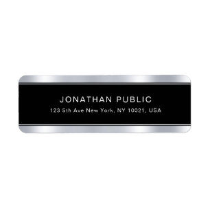 Noir Argent Modèle Moderne Glamor Professionnel