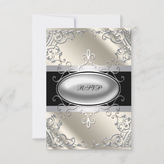 Noir Argent Noir Blanc Noir RSVP (Devant)