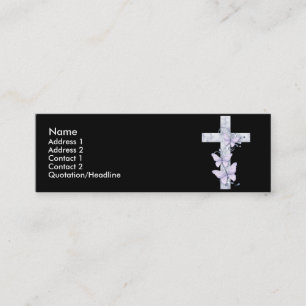 Noir avec la carte bleue de profil de croix et de
