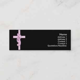 Noir avec les cartes roses de profil de croix et