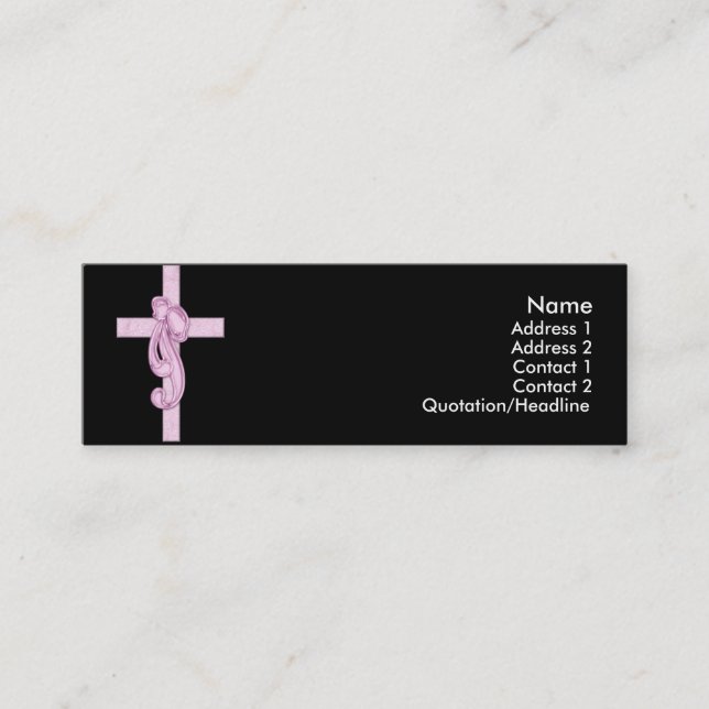 Noir avec les cartes roses de profil de croix et (Devant)