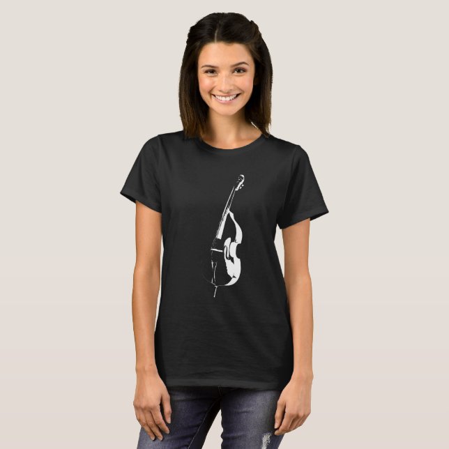 Noir bas droit de T-shirt de silhouette (Devant entier)