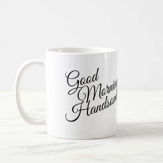 Noir & Blanc Bon Matin Belle Mug Belle (Gauche)