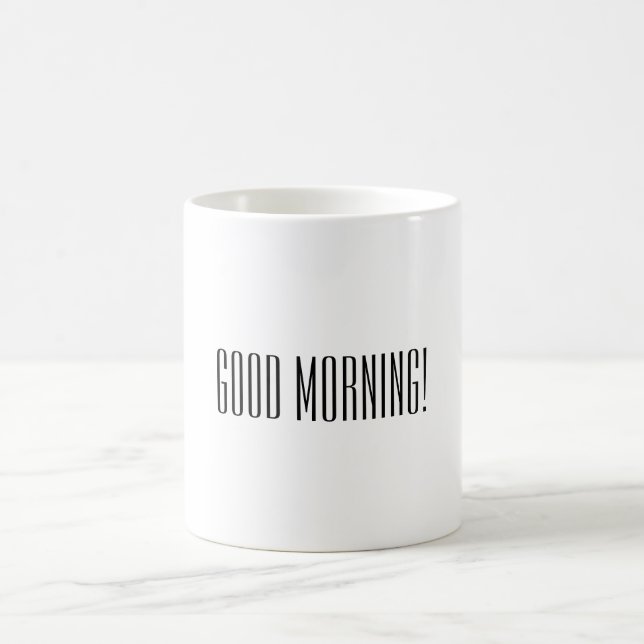 Noir Blanc Bon Matin Citation Mug (Centre)