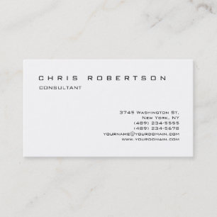 Noir Blanc Classique tendance Carte de visite char