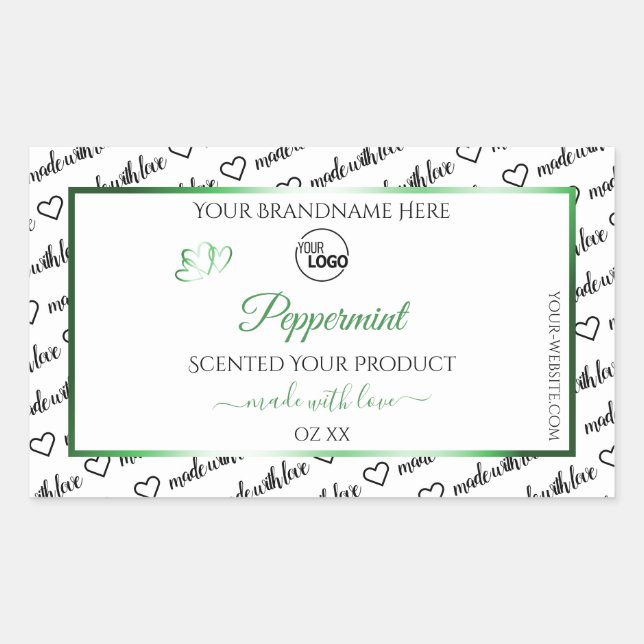 Noir Blanc Cloud Produit Étiquette Logo Vert (Devant)