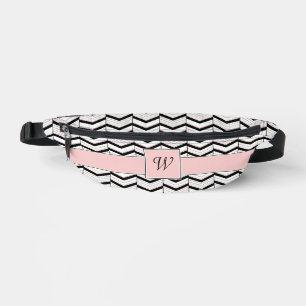 Noir Blanc et Chevron Blush