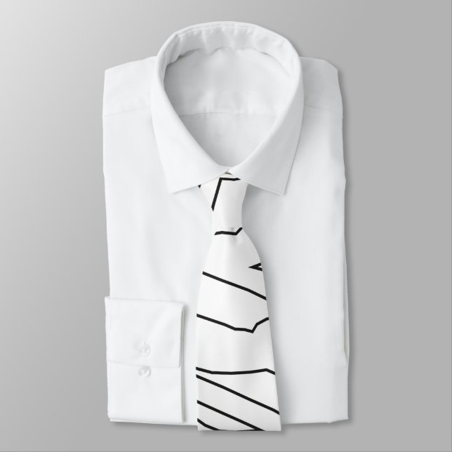 noir blanc halloween rib squelette cravate (Attaché)