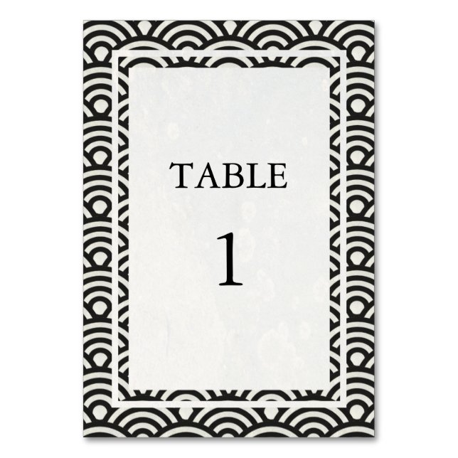 Noir+Blanc Japonais Seigha Numéro de table (Par défaut)