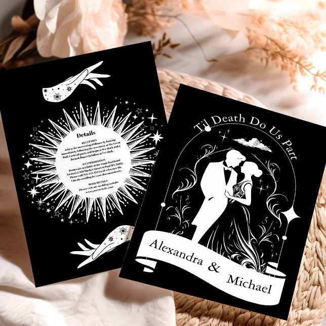 Noir Blanc Le Mariage de la carte Tarot Lots (Créateur téléchargé)