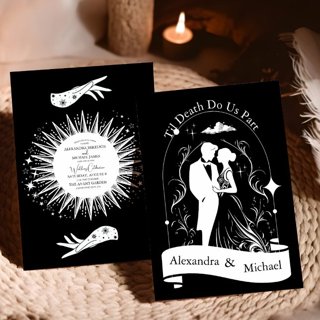 Noir Blanc Le Mariage de la carte Tarot Lots (Créateur téléchargé)