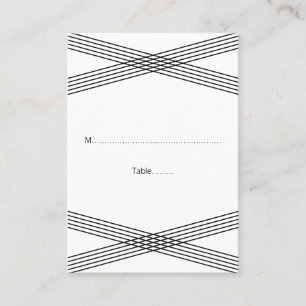 Noir Blanc Moderne Déco Mariage Cartes de Place