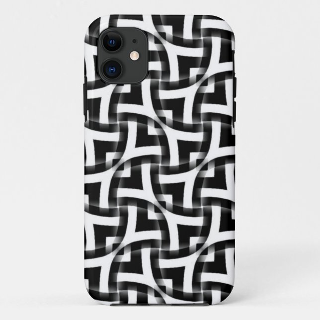 Noir+Blanc moderne Motif Abstrait iPhone 5 Coque (Dos)