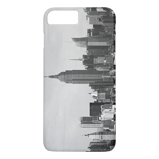 Noir blanc New York City iPhone 7 Plus Coque (Dos)