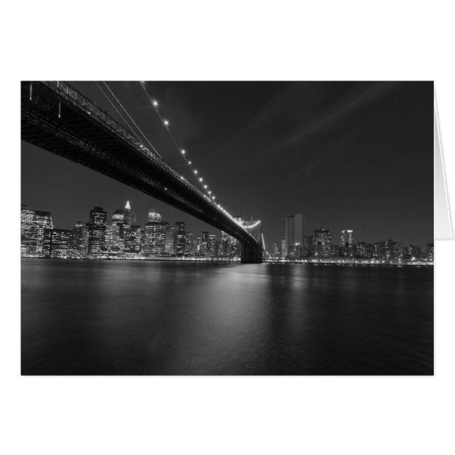 Noir blanc New York City Skyline (Devant horizontal)