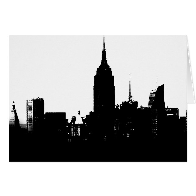 Noir blanc New York Silhouette (Devant horizontal)