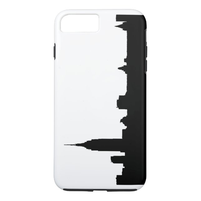 Noir Blanc New York Tough iPhone 7 Plus Coque (Dos)