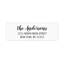 Noir Blanc Simple Élégant Script Cursif