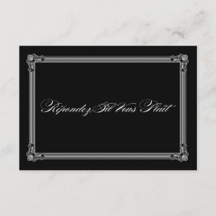 Noir & Blanc style Poster de mariage RSVP